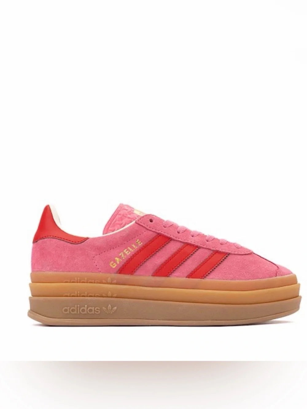 adidas Gazelle Bold Athletic Shoe - Rose Tone / Better Scarlet